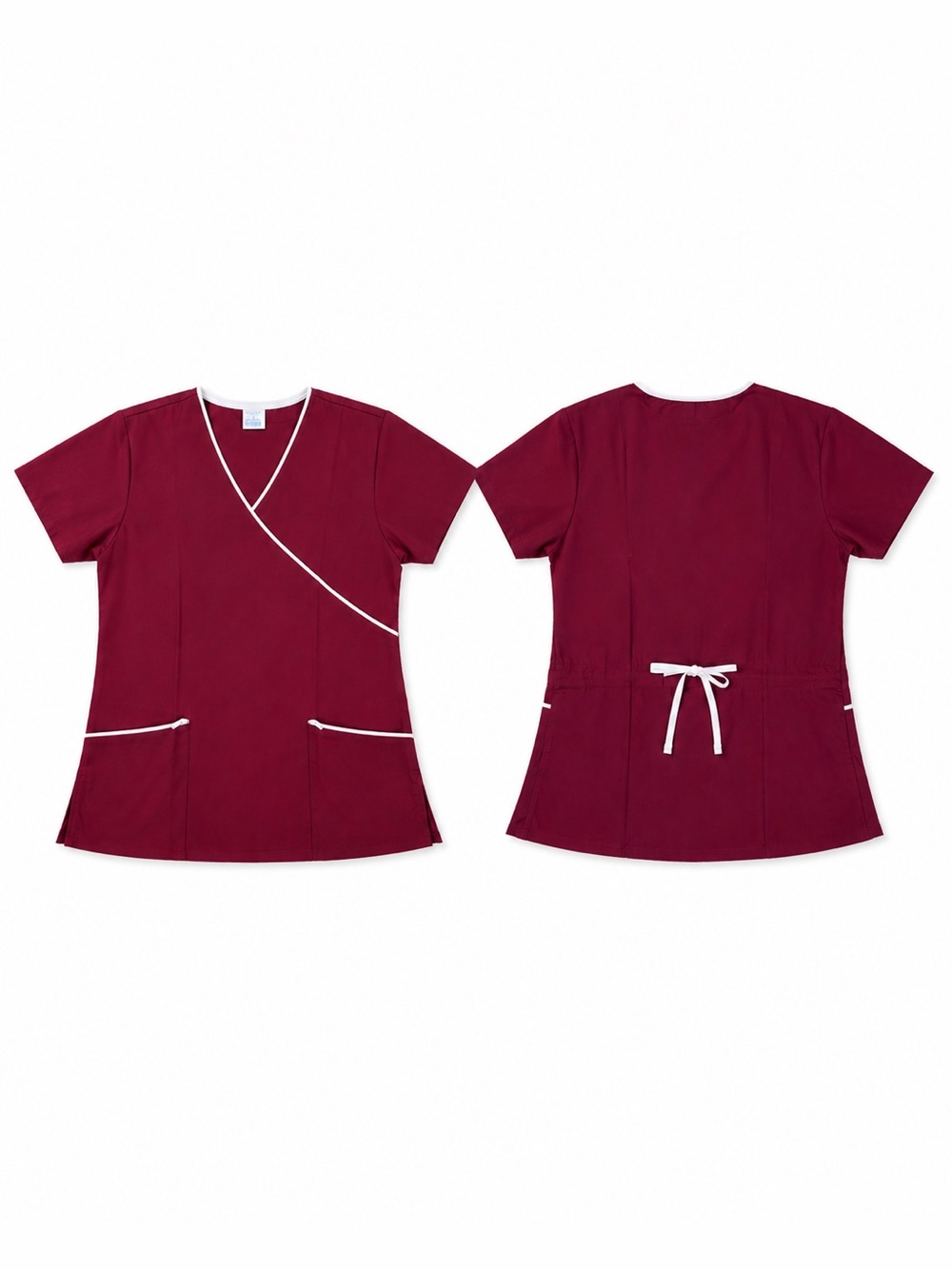 Vintage Sports & Leisure Wear Burgundy Scrub Set White Trim NOS 2 Piece SZ M